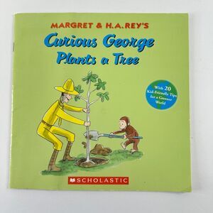 2/$6 Curious George Plants a Tree book by Monica Perez (Paperback)